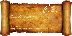 Czitó Bianka névjegykártya