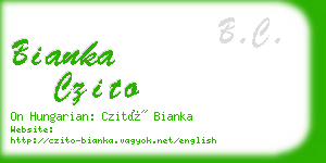 bianka czito business card